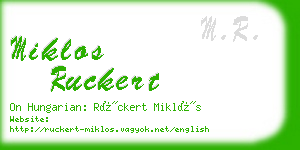 miklos ruckert business card